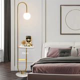 Scandinavian Cordless LED Floor Lamp with Built-in Side Table | Minimalist Scandinavian Design