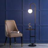 Scandinavian Cordless LED Floor Lamp with Built-in Side Table | Minimalist Scandinavian Design