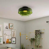 Modern Flush Mount Murano Glass Ceiling Light – Hand-Blown Dome Fixture